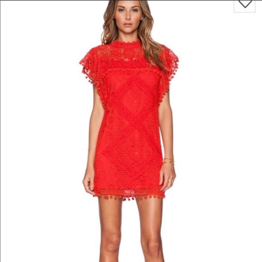 Tularosa Clayton Tunic Dress in Red from REVOLVE